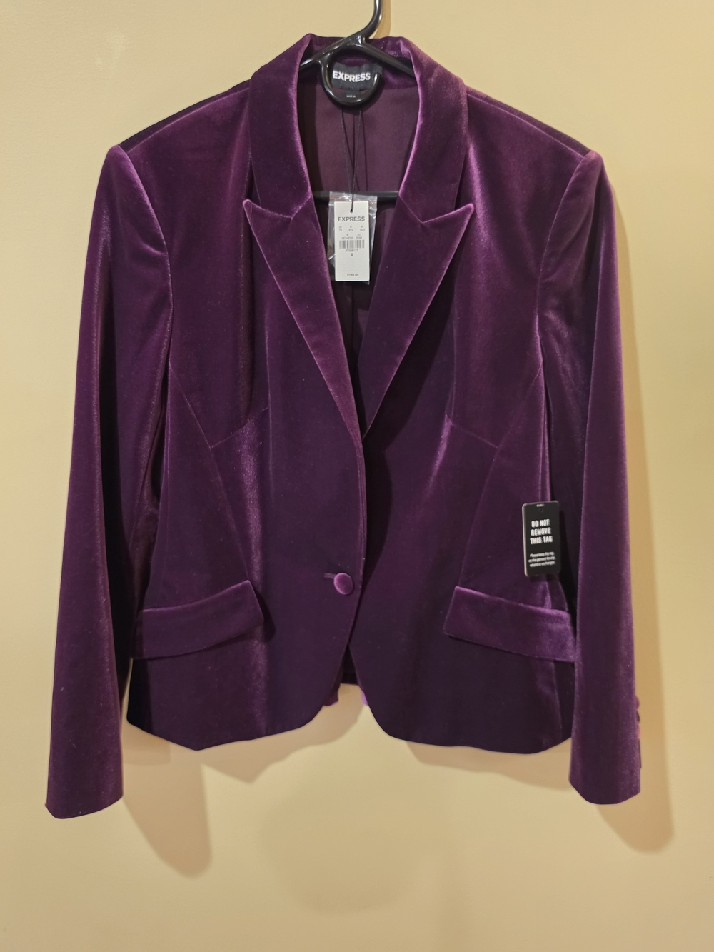 Express Women's Purple Velvet Blazer